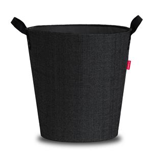 Dama Round Log And Pellet Basket Black