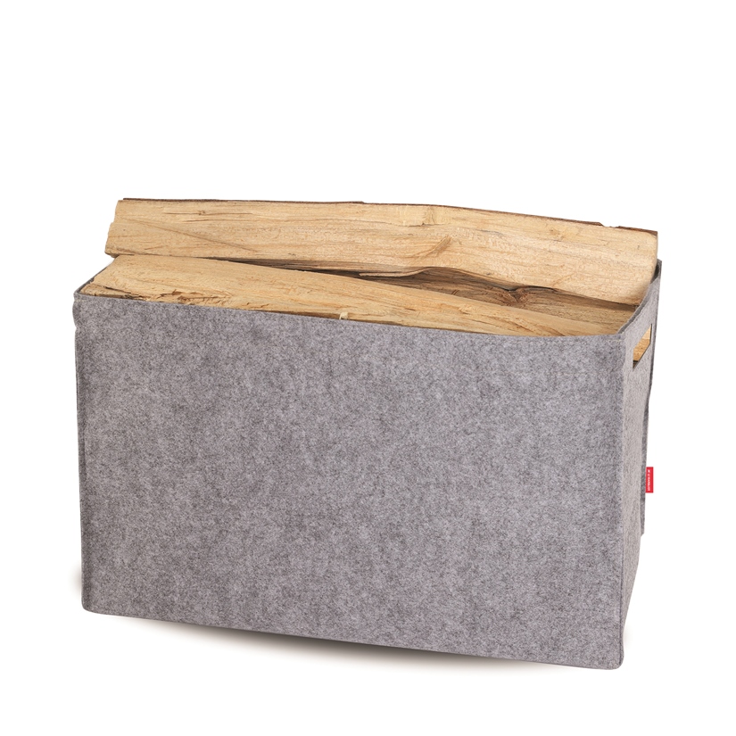 Sac à bois de chauffage en feutre panier à bois XL panier à bois de  chauffage sac en feutre pour bois de chauffage journaux 44 x 31 x 34cm gris