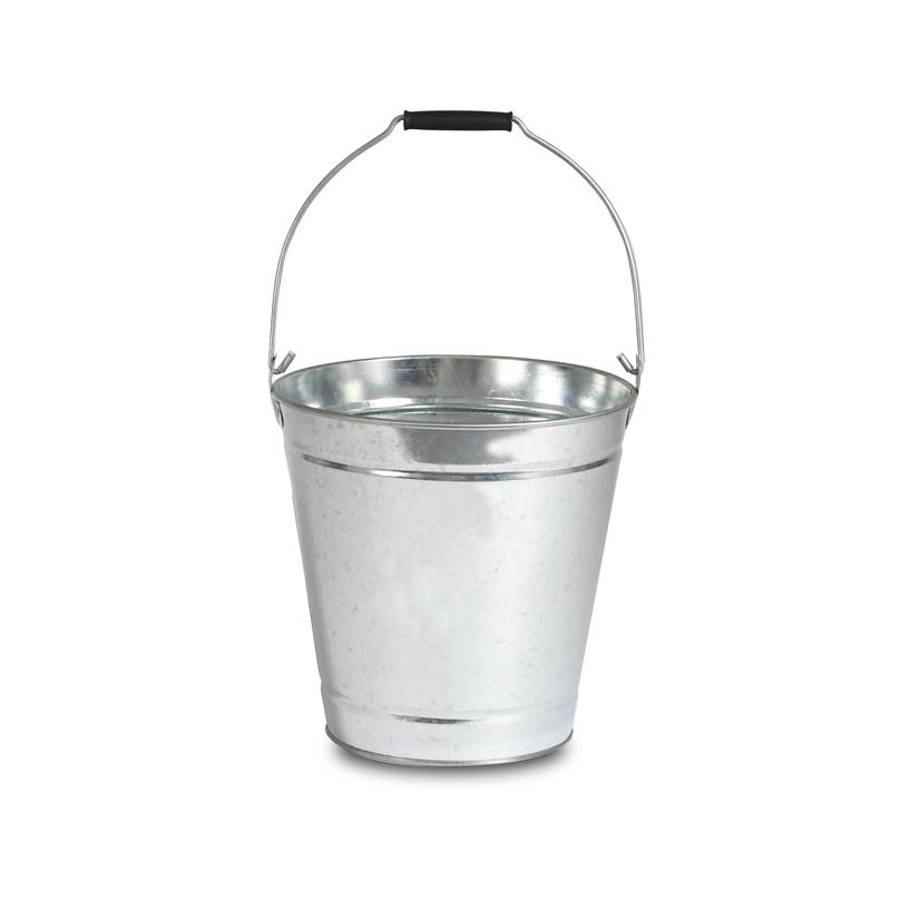 Seau En Zinc Avec Couvercle 10 L - Seau à Cendres Cheminée, Multifonction - LIVLIG - Beige